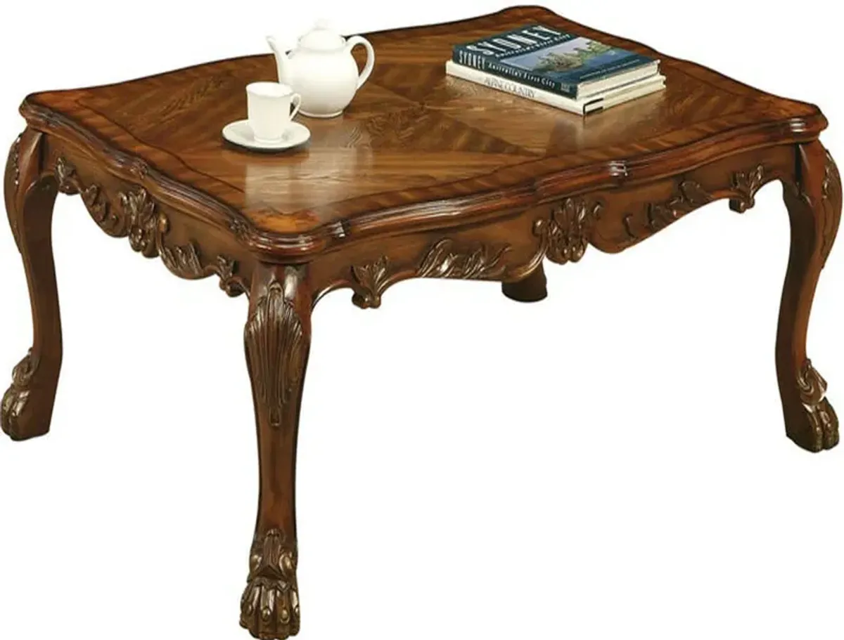 Dresden Coffee Table, Cherry Oak-Benzara