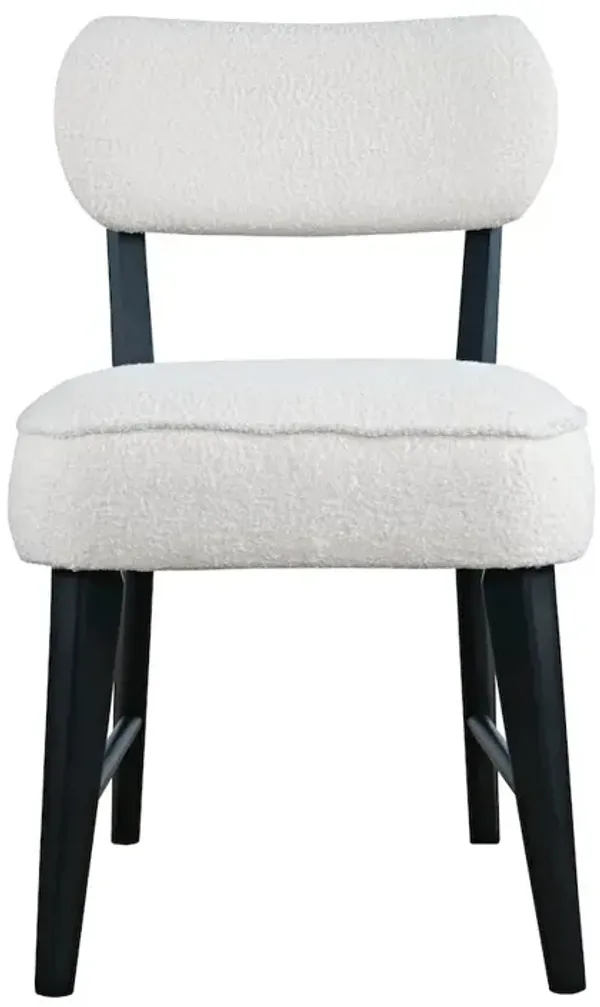 Jofran Wes Mid-Century Modern Boucle Upholstery Dining Chair (Set Of 2)