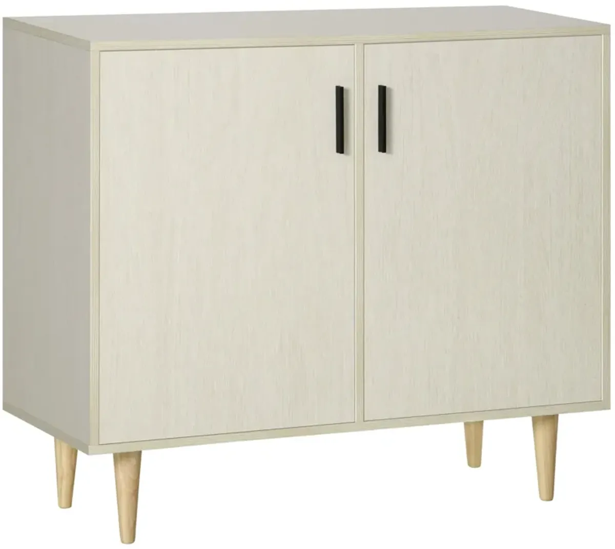 Natural Kitchen Storage: Modern Cabinet with Adjustable Wood Legs