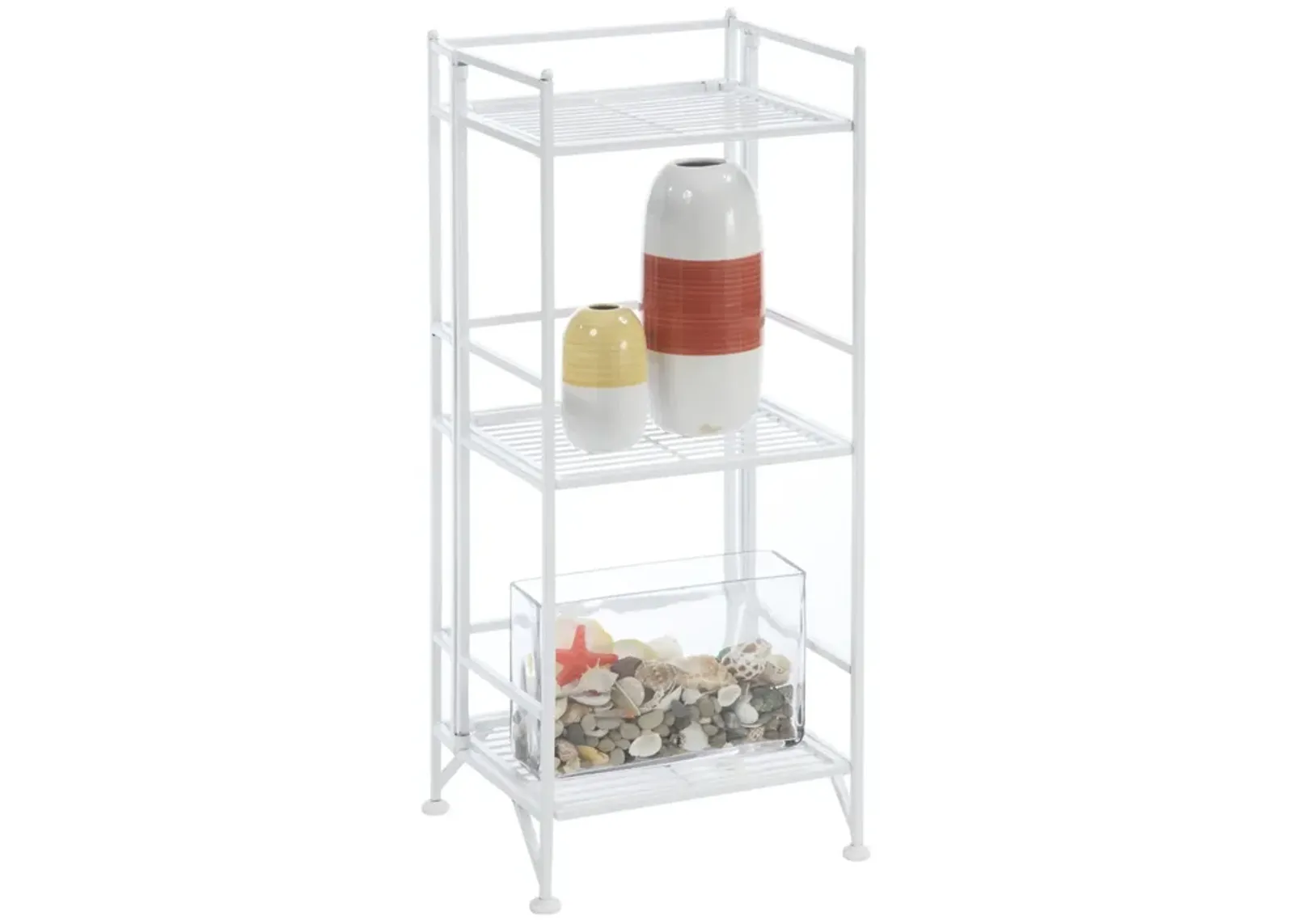 Xtra Storage 3 Tier Folding Metal Shelf