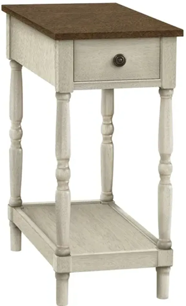 Monarch Specialties I 3958 - Accent Table, 2 Tier, End, Side Table, Nightstand, Bedroom, Narrow, Lamp, Storage Drawer, Traditional