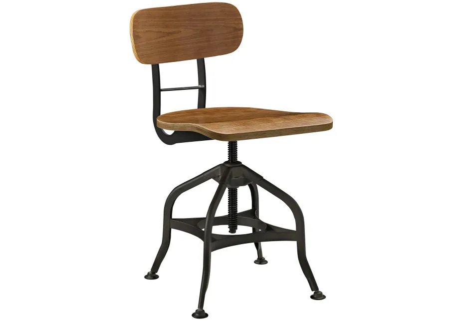 Brown Mark Wood Bar Stool-Benzara