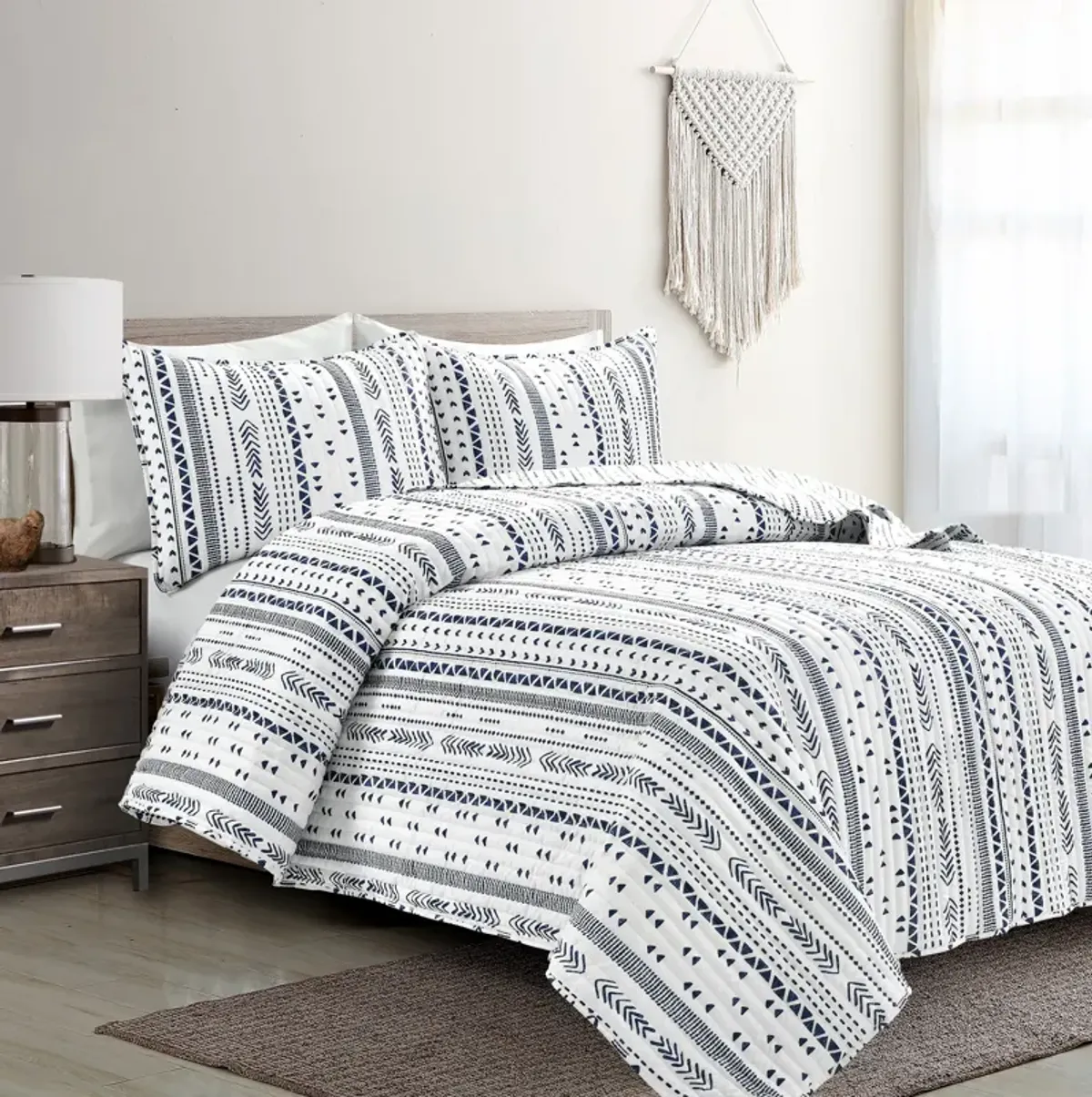 Hygge Stripe Quilt 3Pc Set