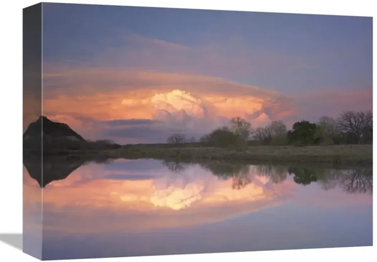 Storm clouds over South Llano River, South Llano River State Park, Texas-Canvas Art-16x12