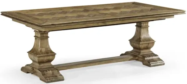 Medium Driftwood Parquet Top Dining Table