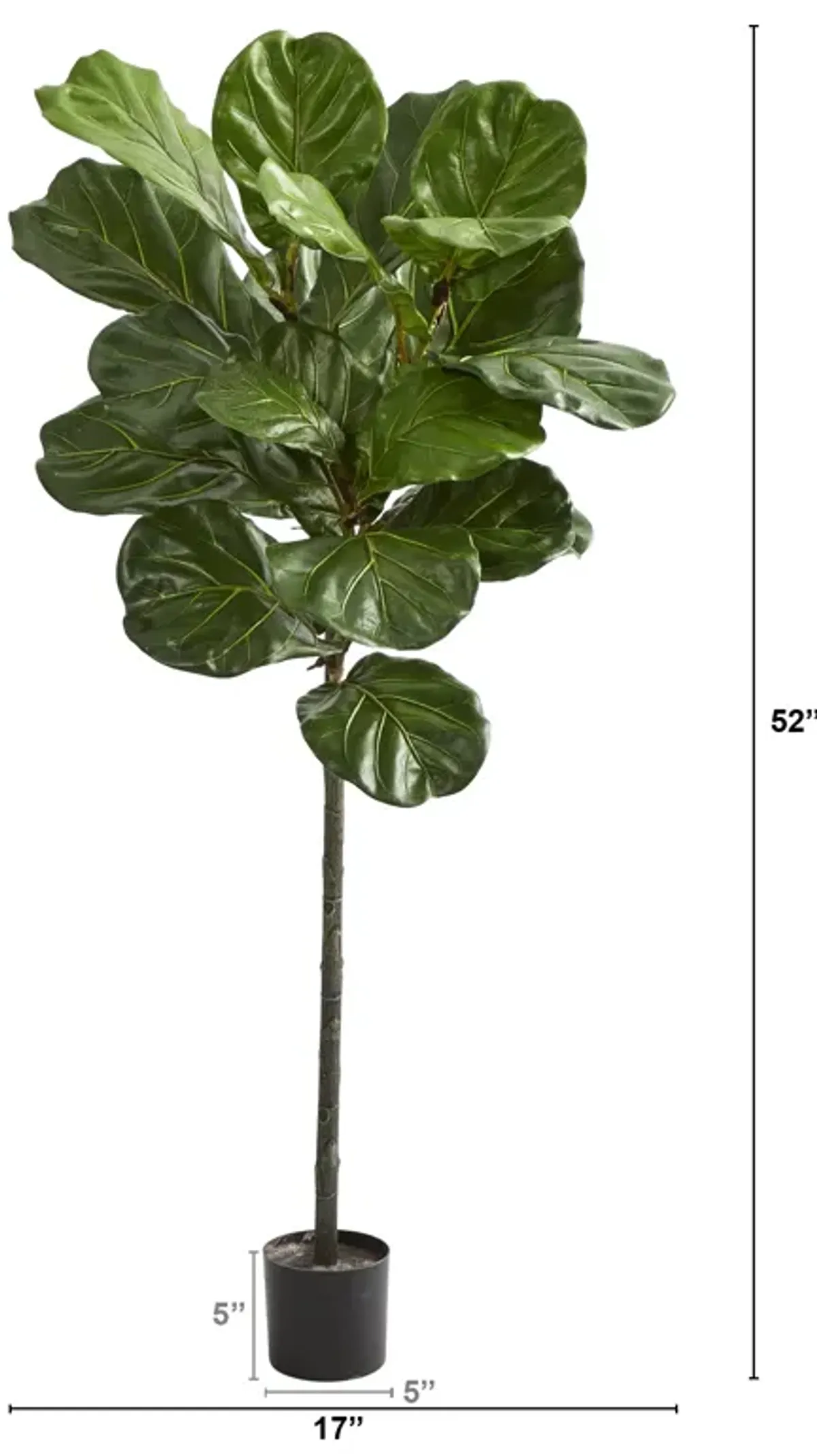 HomPlanti 52 Inches Fiddle Leaf Artificial Tree