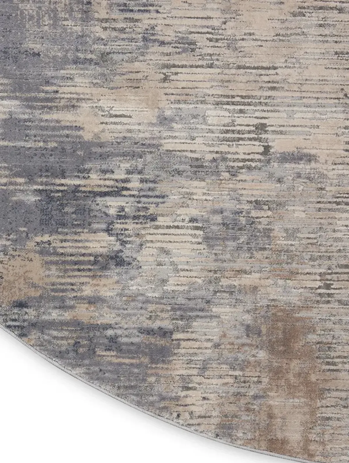 Rustic Textures RUS05 Beige/Gray 5'3" x Round Rug