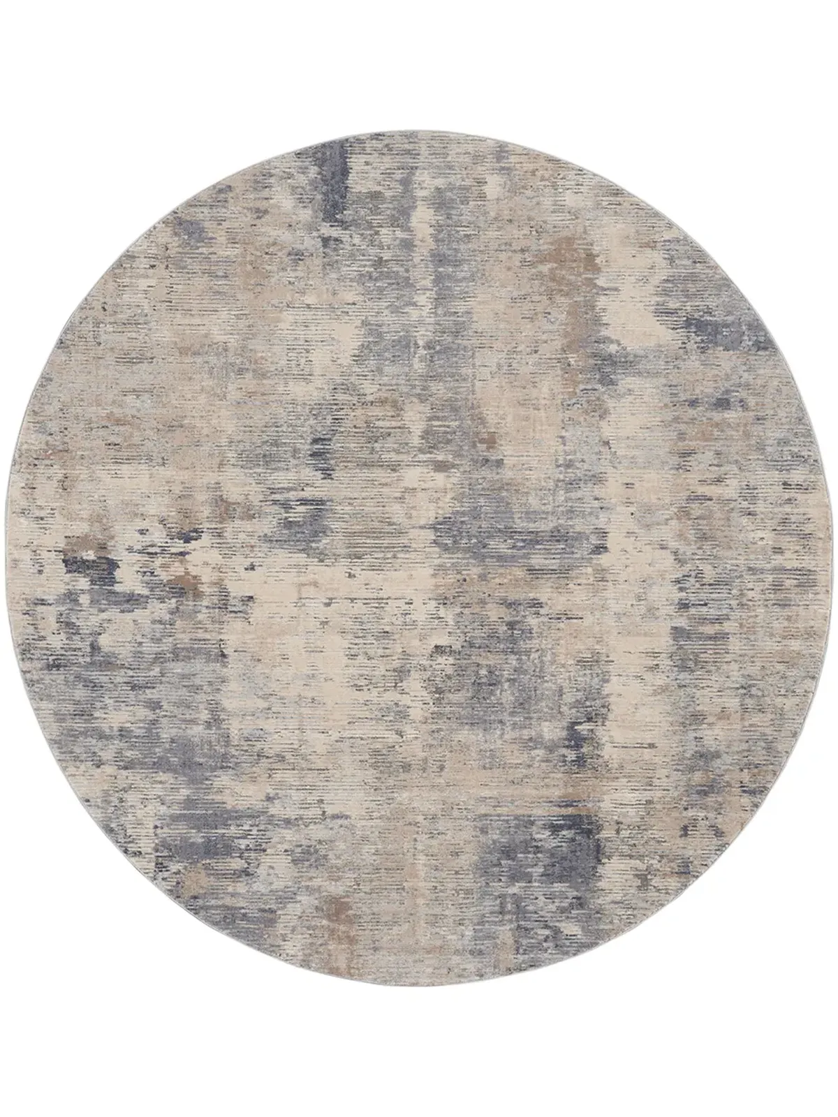 Rustic Textures RUS05 Beige/Gray 5'3" x Round Rug