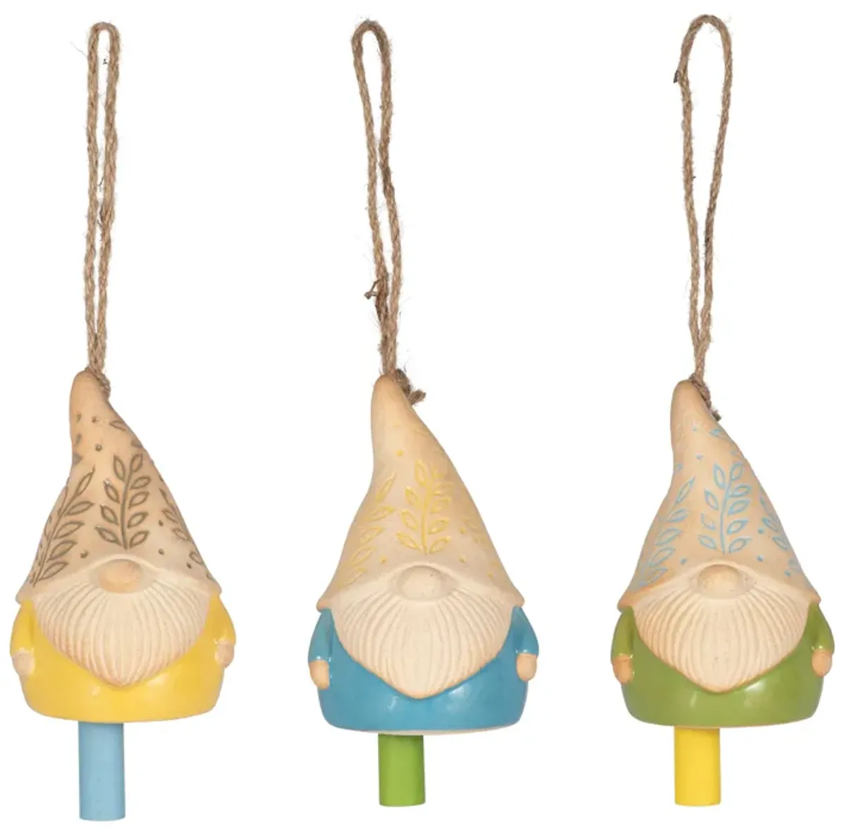 Ceramic Gnome Bells (Set of 3)