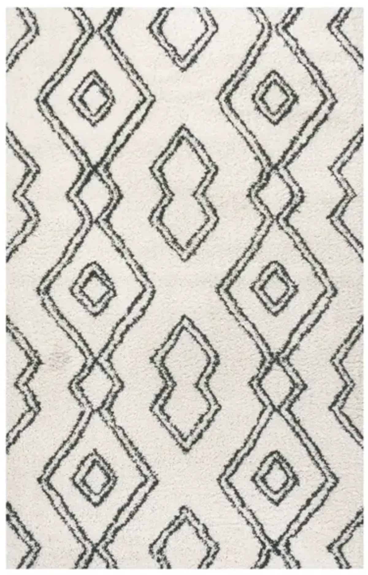 Deia Moroccan Style Diamond Shag Area Rug