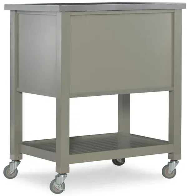 Linon Noelle Grey Kitchen Cart