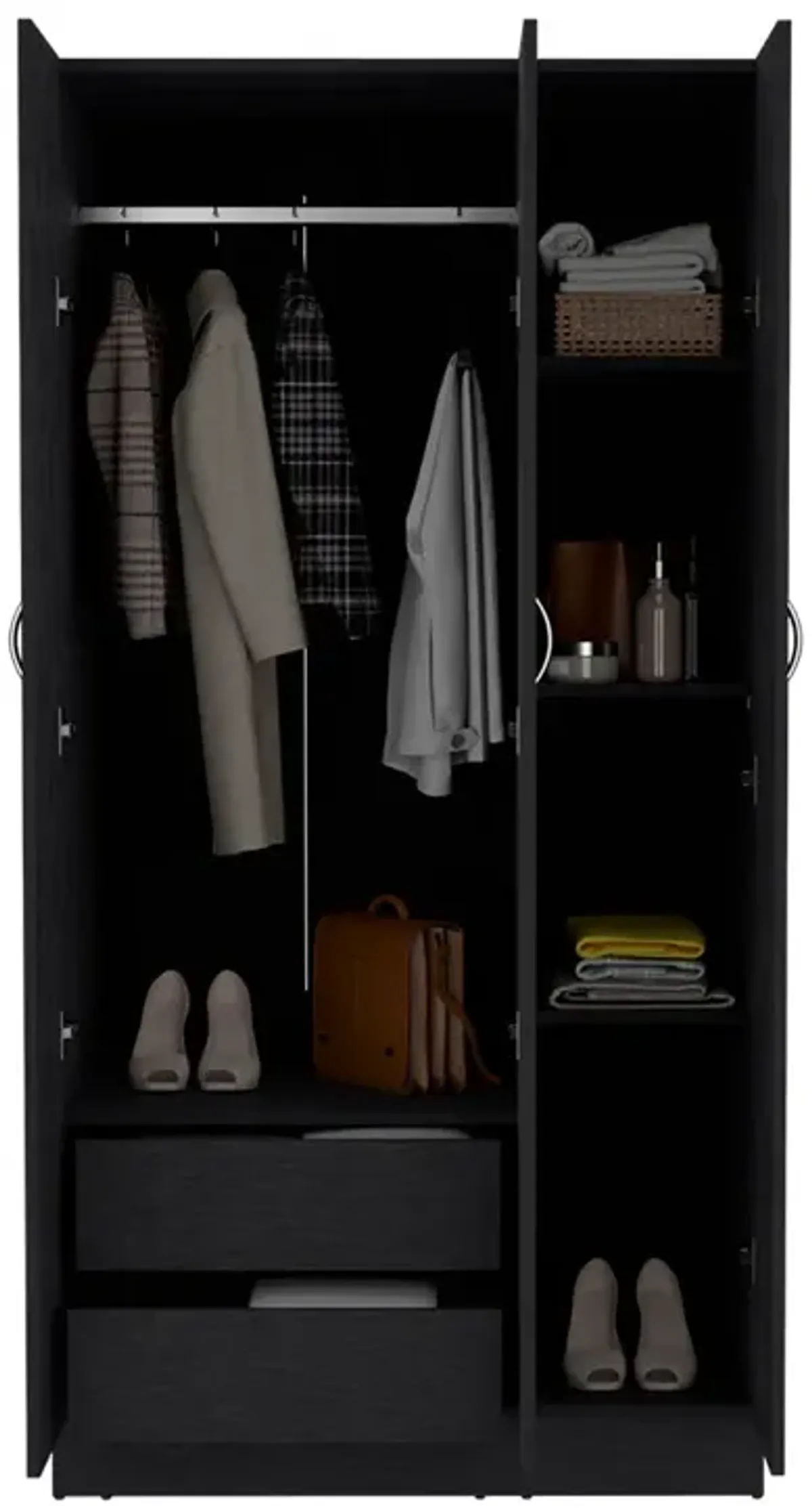 Wardrobe Erie, Bedroom, Black