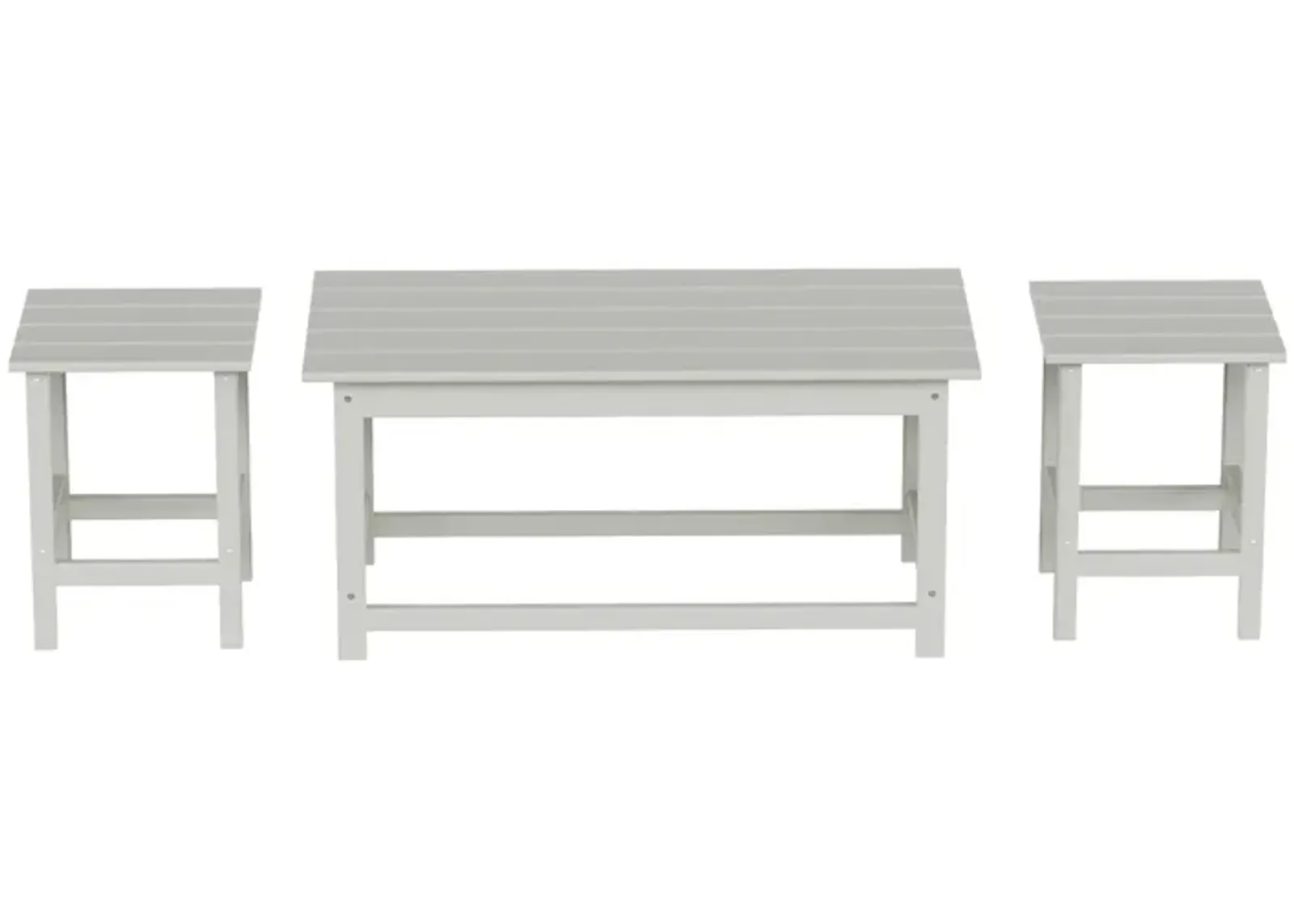 WestinTrends 3-Piece Outdoor Patio Adirondack Coffee and Side Table Set