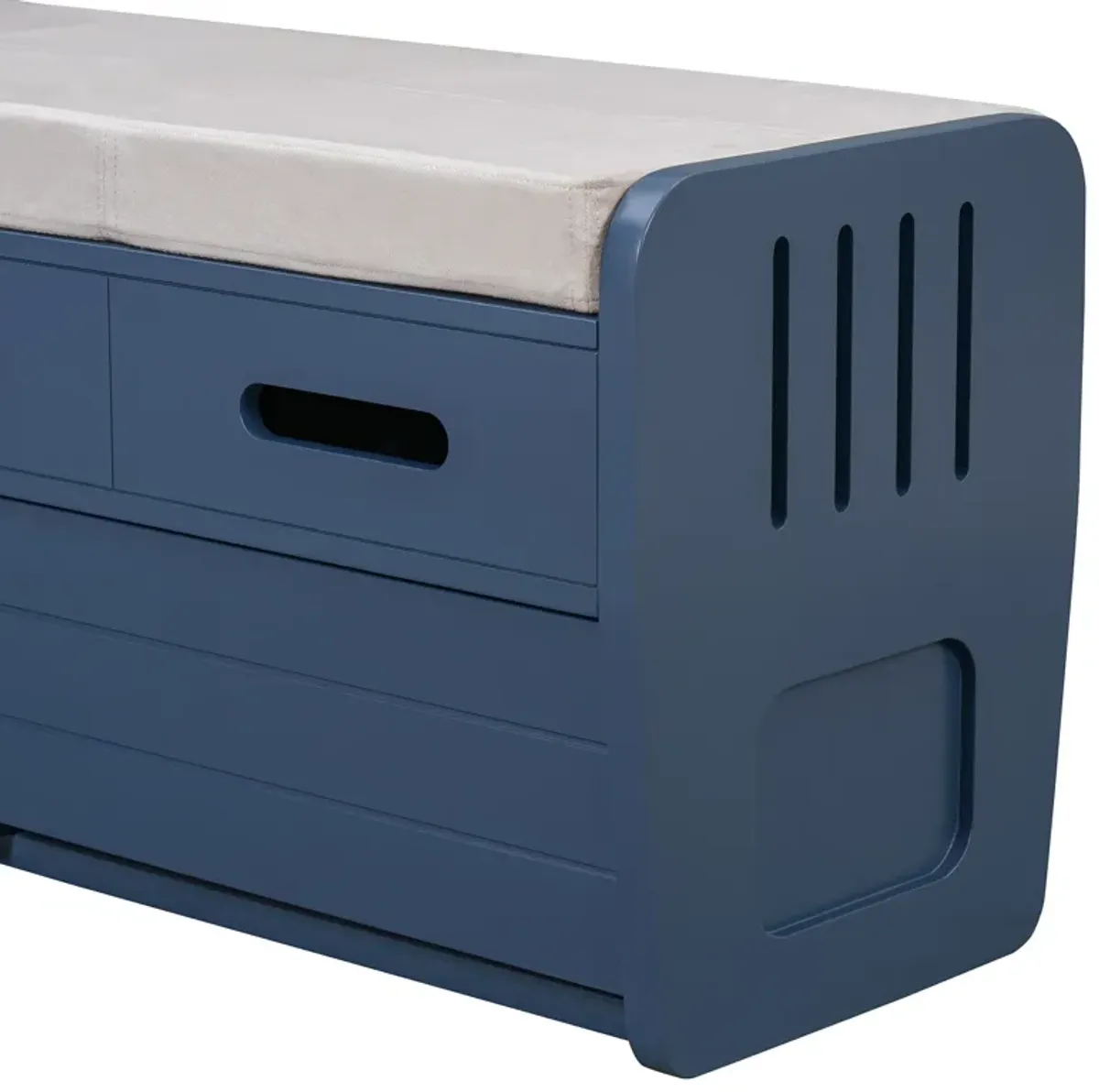 Merax Rustic Storage Bench with 2 Drawers