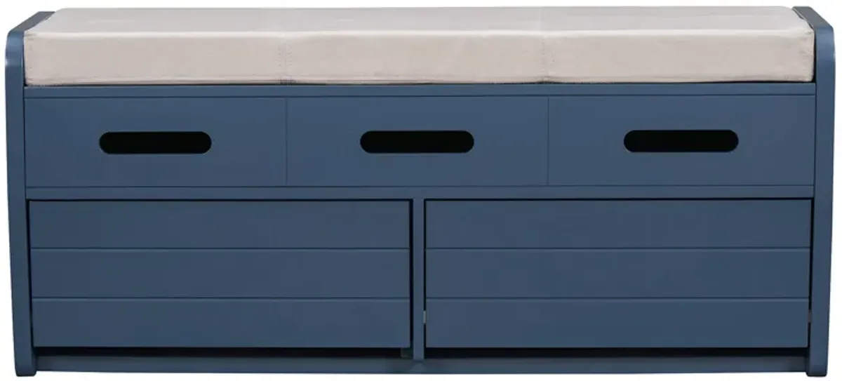 Merax Rustic Storage Bench with 2 Drawers