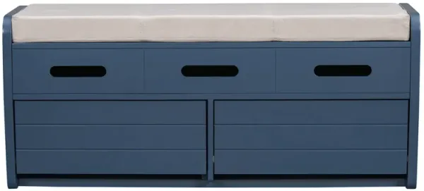 Merax Rustic Storage Bench with 2 Drawers