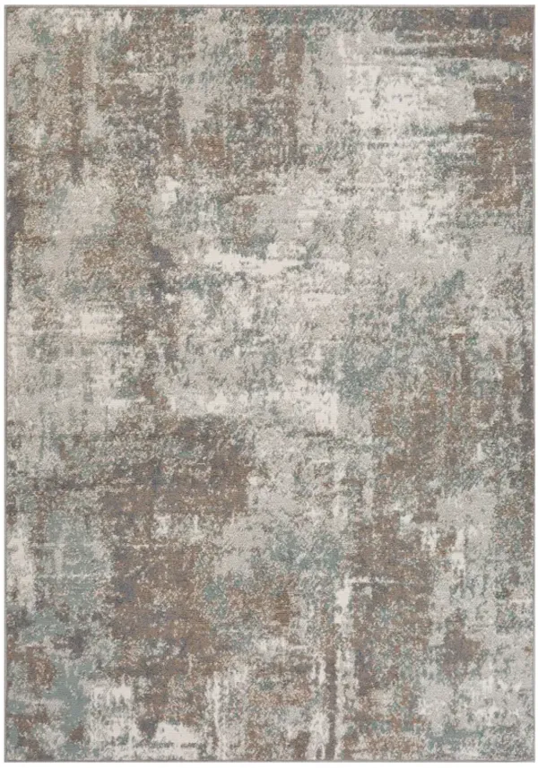 Alpine Bella Light Brown Abstract Area Rug 1'10" x 2'11"
