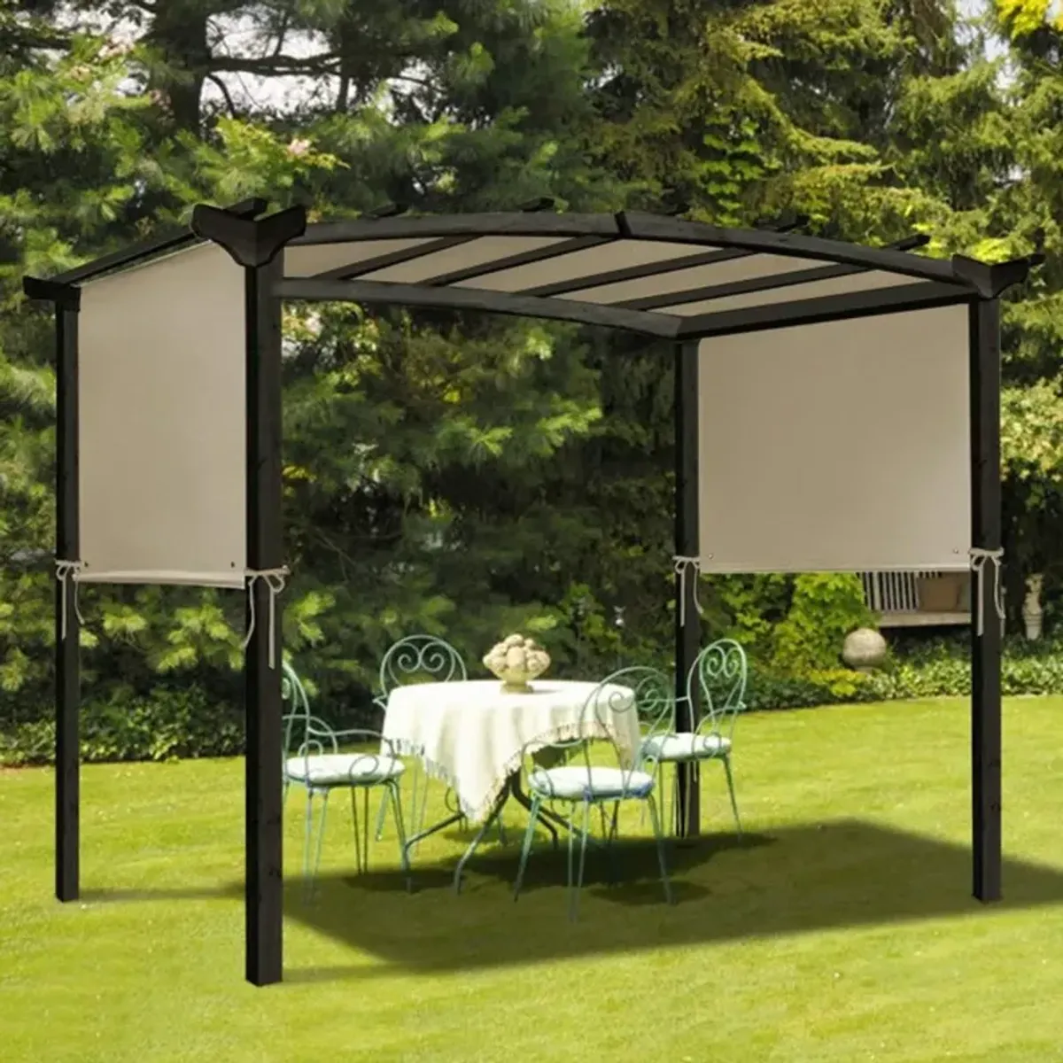 Hivvago Outdoor Canopy Shade Cover with Copper Grommets & 4 Straps