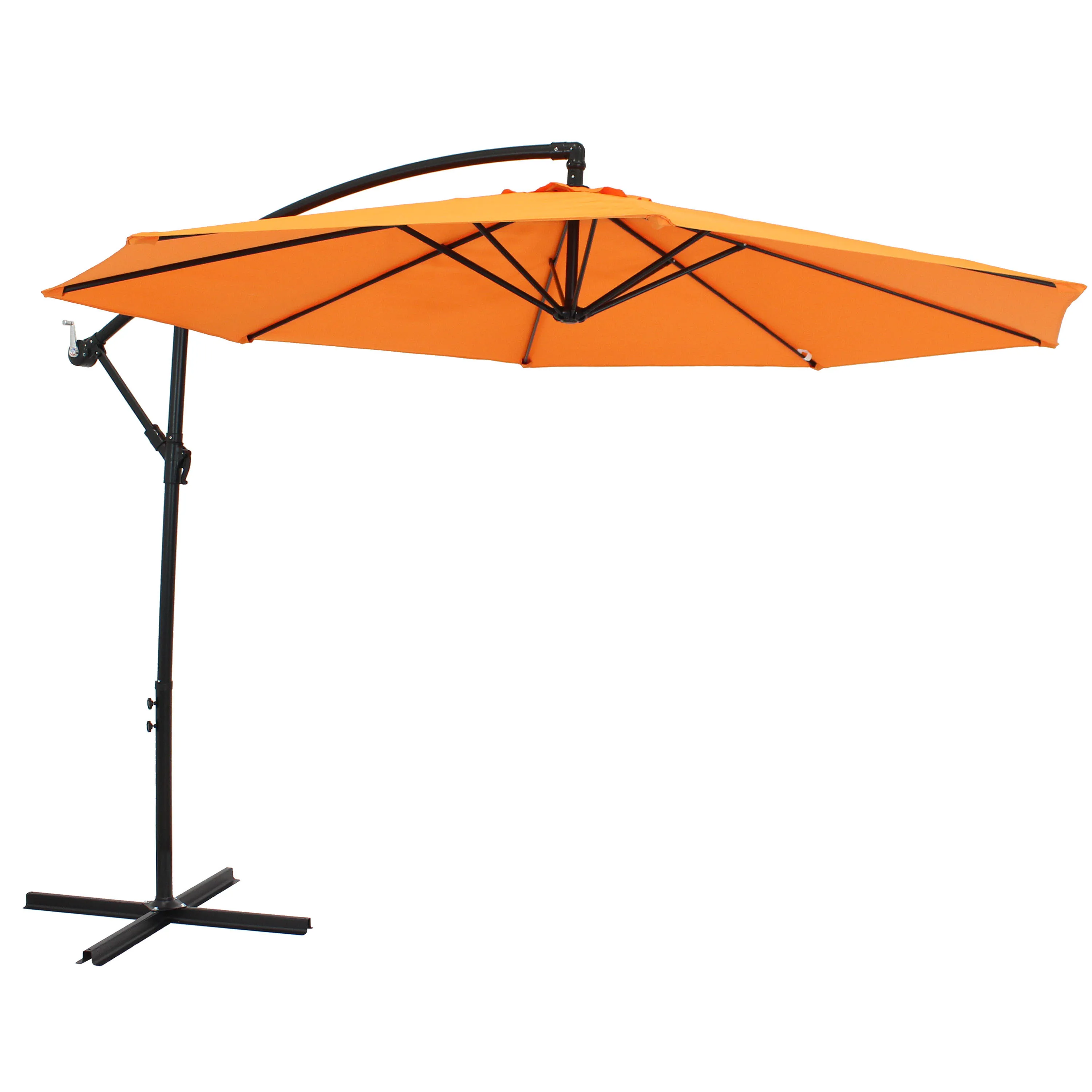 Sunnydaze 9.5 ft Cantilever Offset Patio Umbrella with Crank
