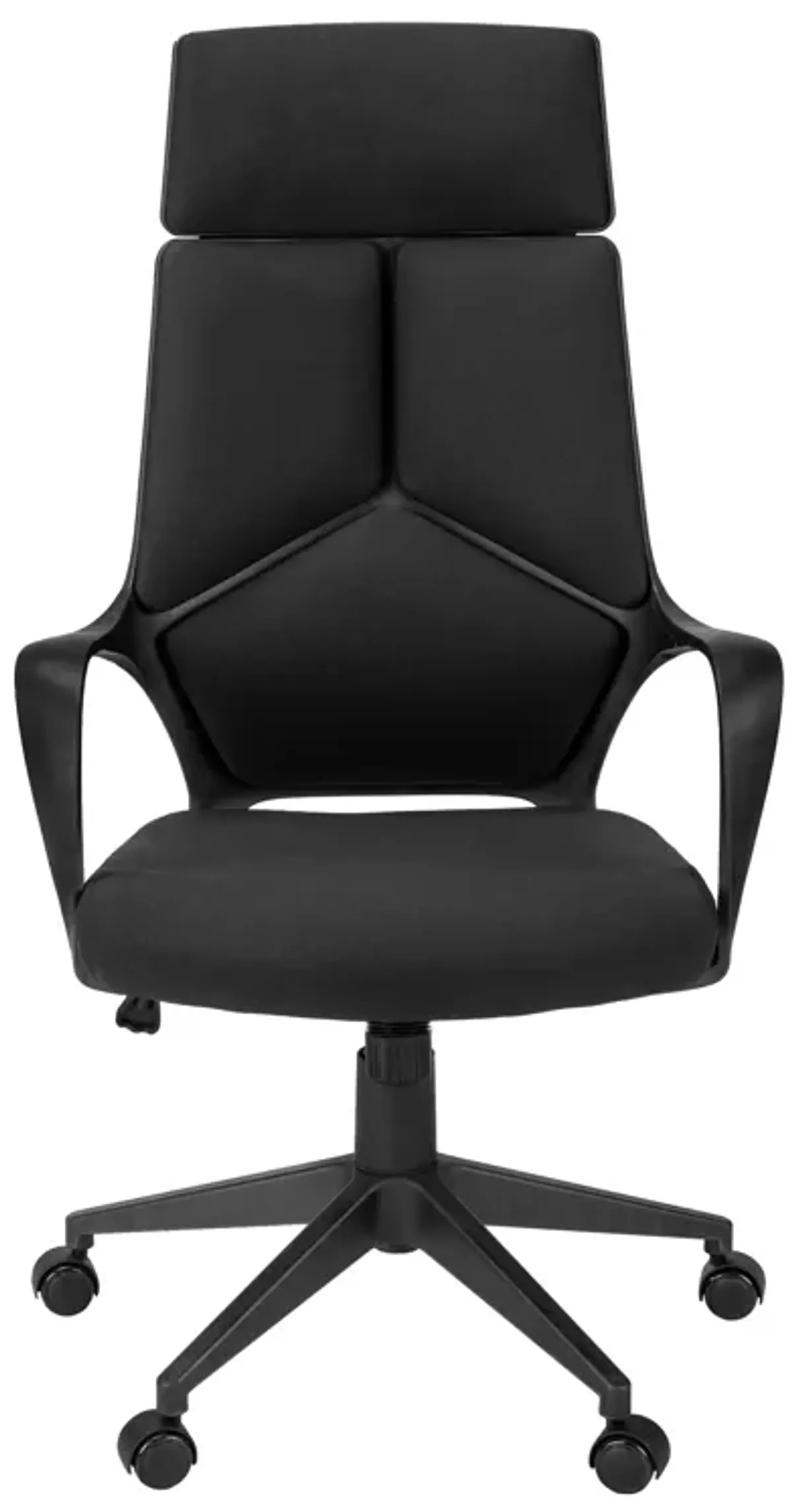 Monarch Specialties I 7272 Office Chair, Adjustable Height, Swivel, Ergonomic, Armrests, Computer Desk, Work, Metal, Fabric, Black, Contemporary, Modern