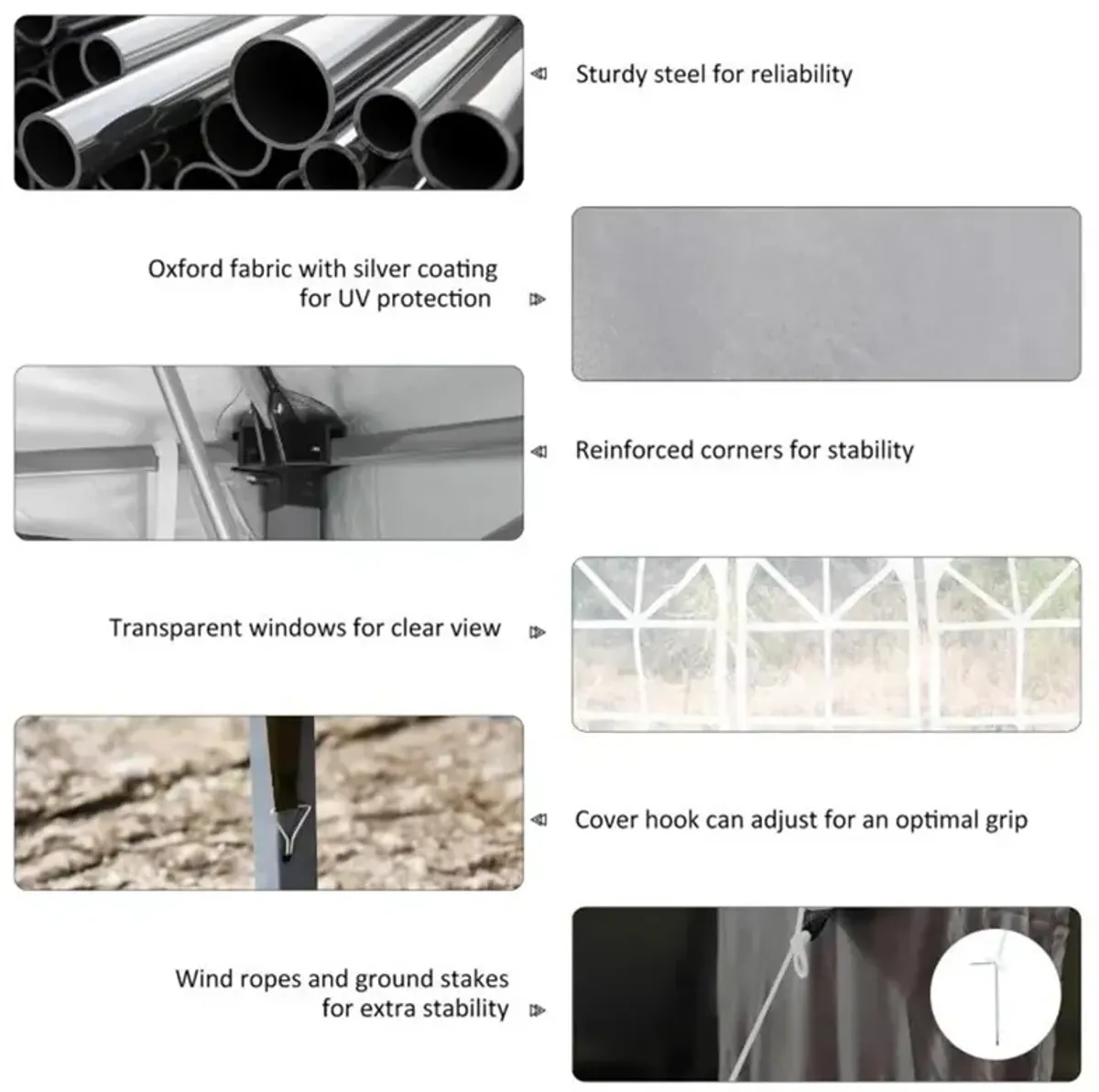 Pop-Up Canopy Party Tent with 4 Sidewalls Waterproof Outdoor Event Shelter