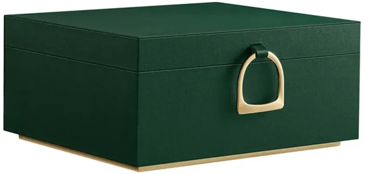 2-Layer Jewelry Box with Handle for Stylish and Portable Storage