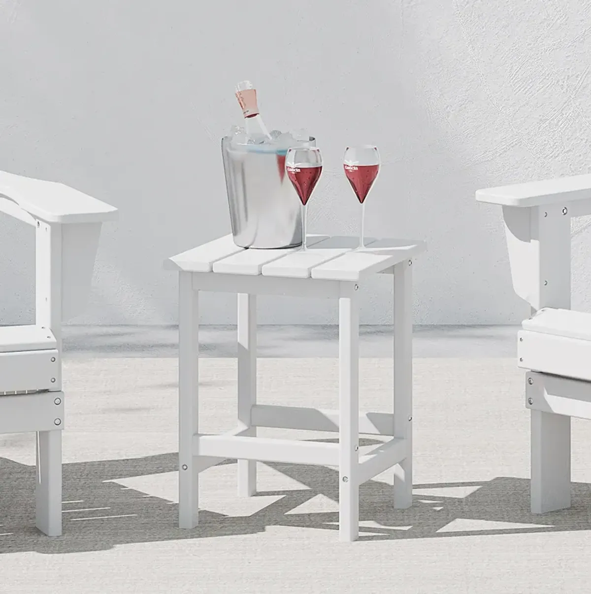 WestinTrends Westintrends 14" square outdoor Side table for Adirondack chair