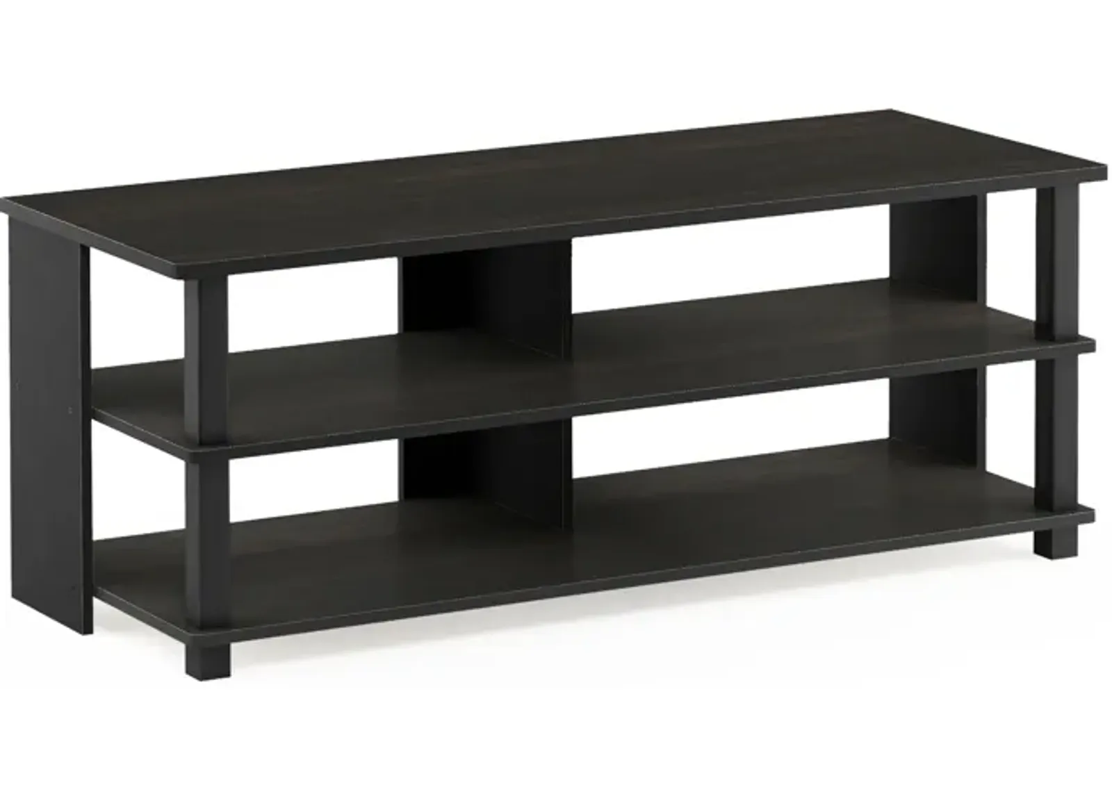 Furinno Furinno Sully 3-Tier TV Stand for TV up to 50, Espresso/Black, 17077EX/BK