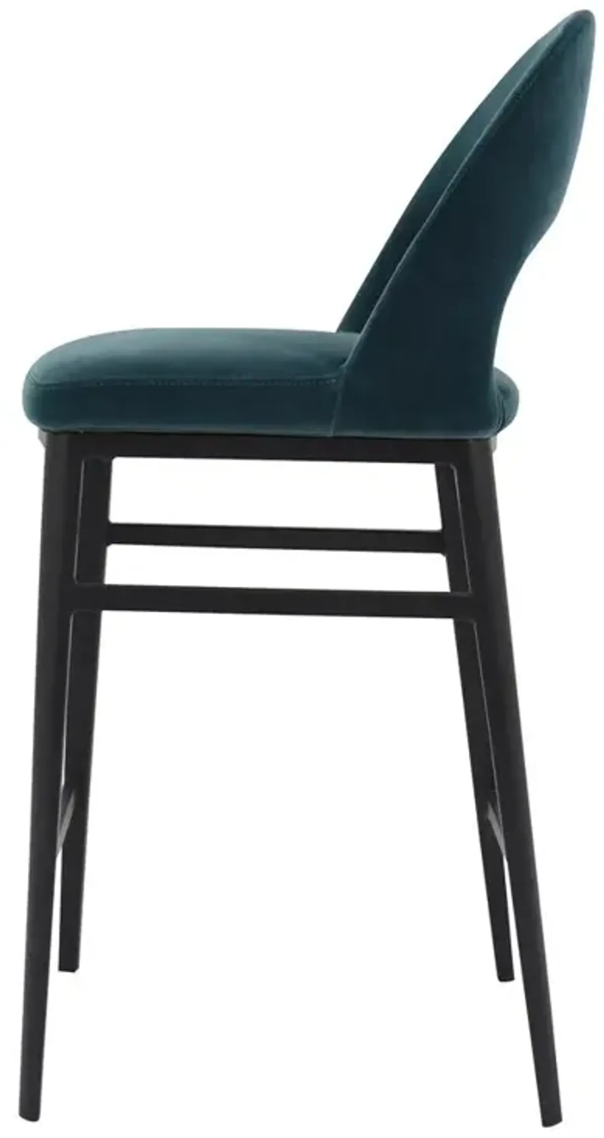 Belen Kox Roger Teal Velvet Counter Stool, Belen Kox