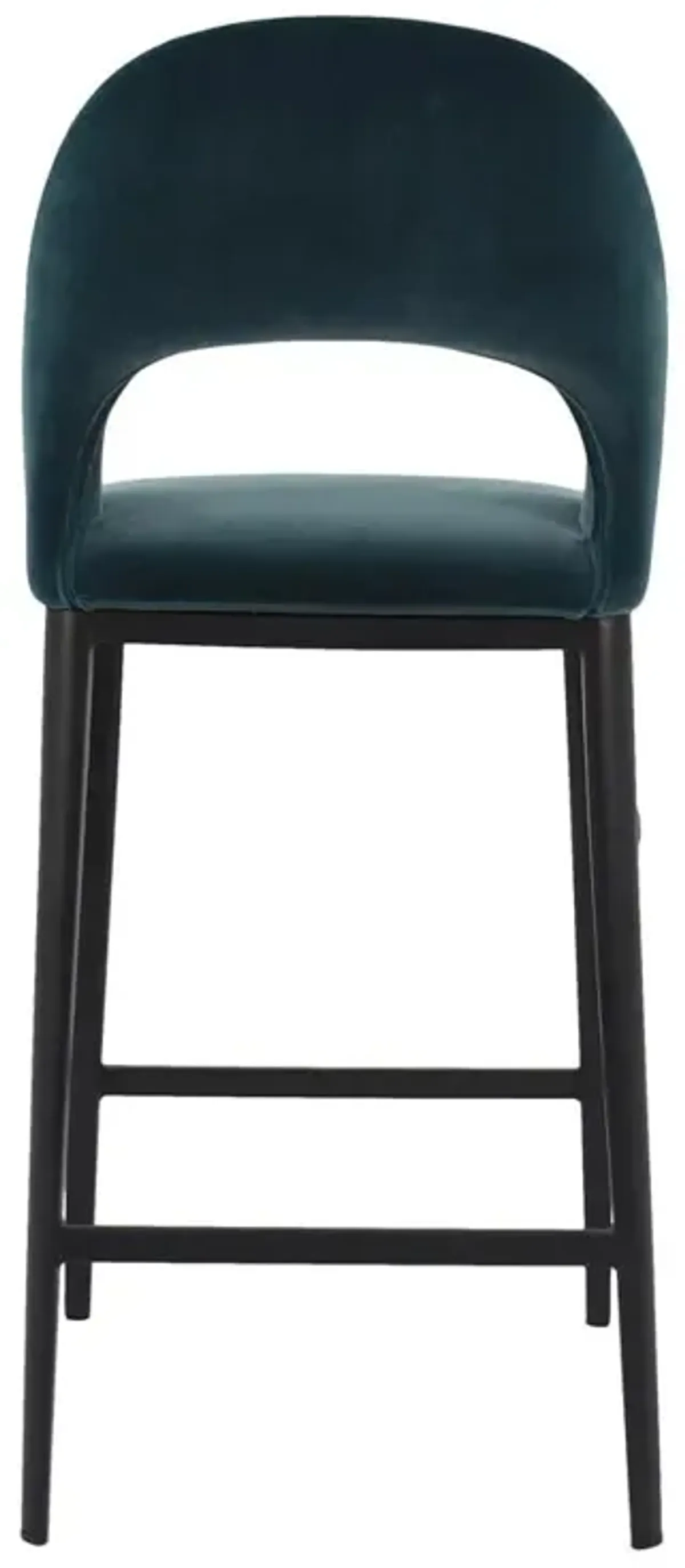 Belen Kox Roger Teal Velvet Counter Stool, Belen Kox