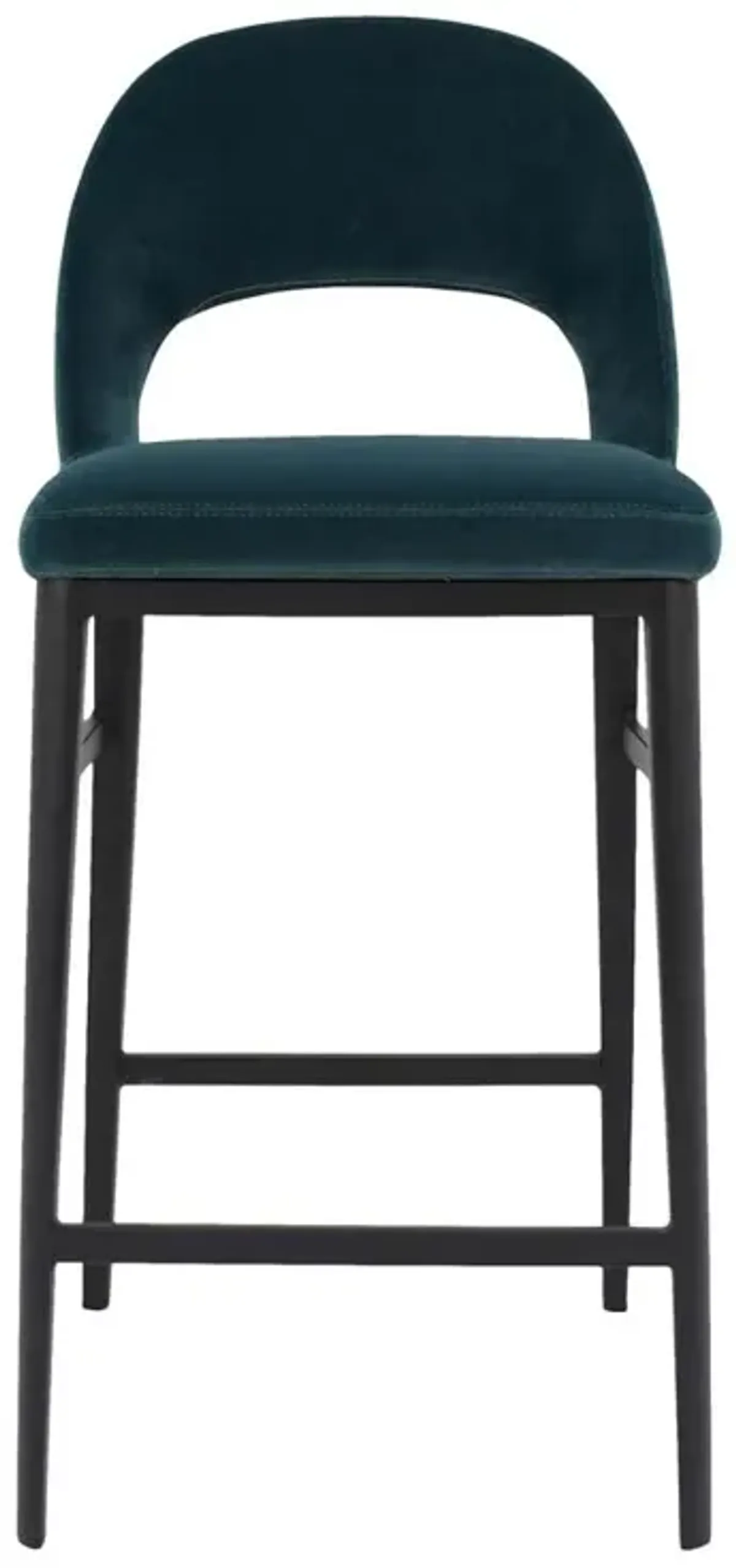 Belen Kox Roger Teal Velvet Counter Stool, Belen Kox