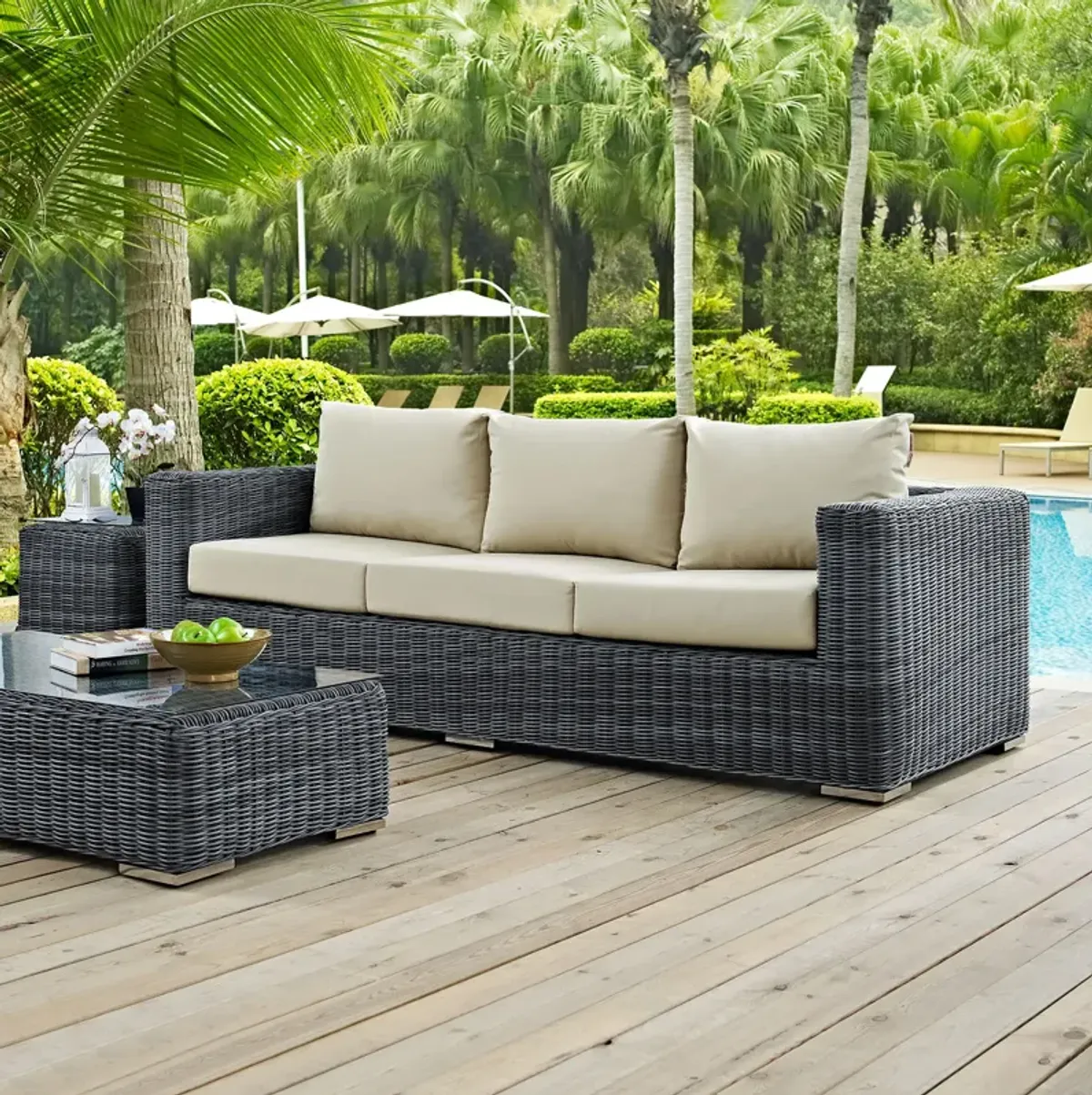 Modway - Summon Outdoor Patio Sunbrella® Sofa