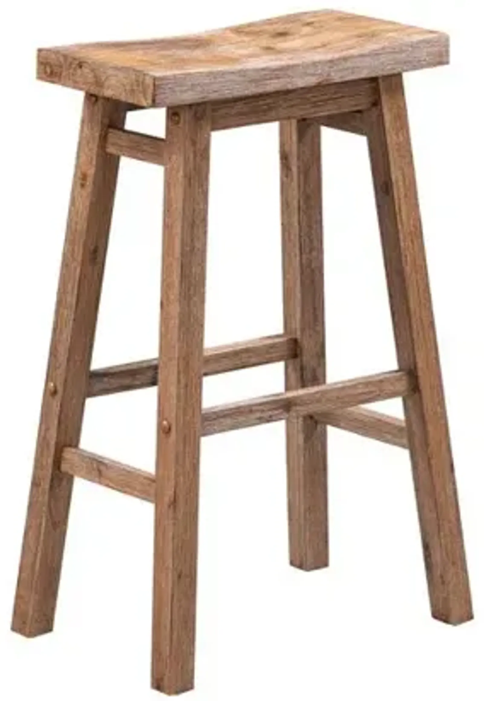 Boraam Sonoma Backless Saddle Bar Stool - Barnwood Wire-Brush