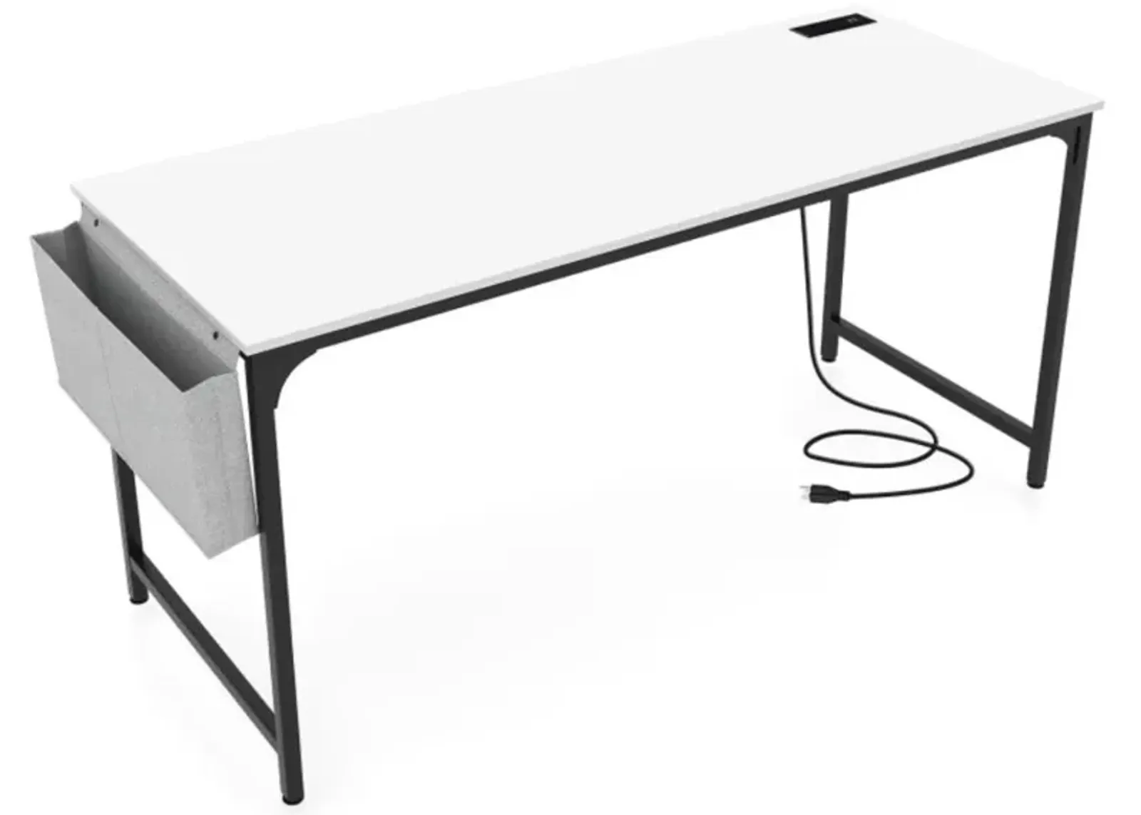 Hivvago 60 Inch Computer Desk with Charging Station Storage Bag