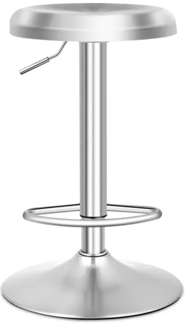 Modern Swivel Adjustable Height Bar Stool with Footrest for Pub Bistro Kitchen Dining