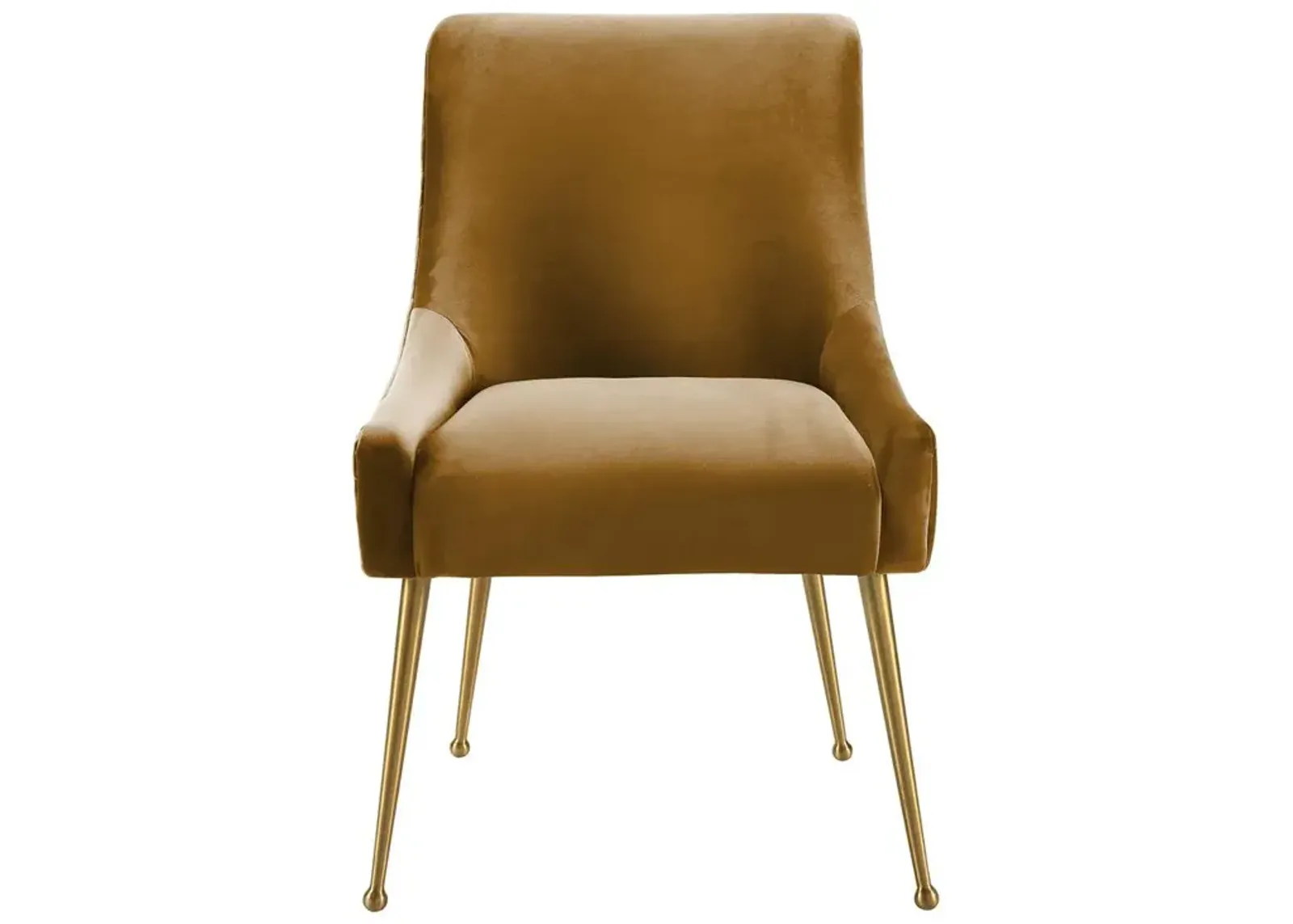 Belen Kox Luxe Cognac Velvet Side Chair, Belen Kox