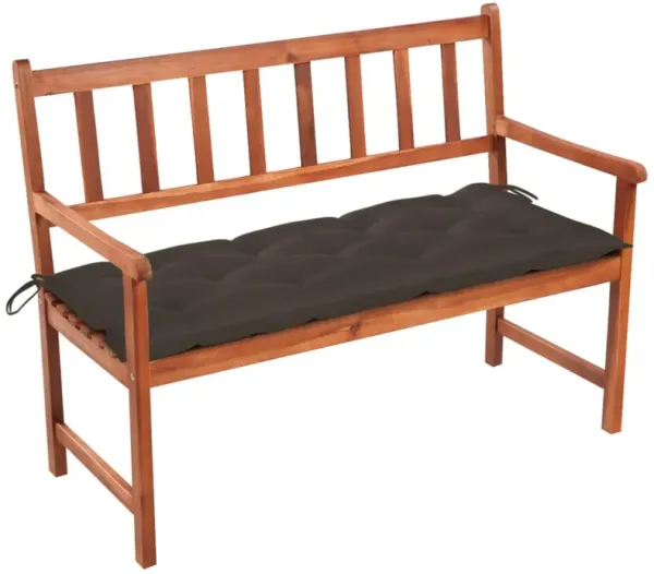 vidaXL Garden Bench with Cushion 47.2" Solid Acacia Wood
