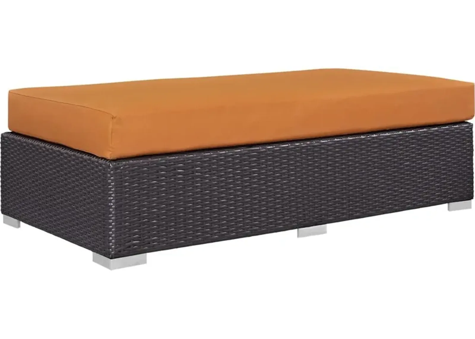 Modway Convene Outdoor Patio Fabric Rectangle Ottoman