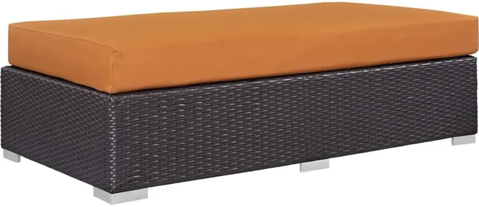 Modway Convene Outdoor Patio Fabric Rectangle Ottoman