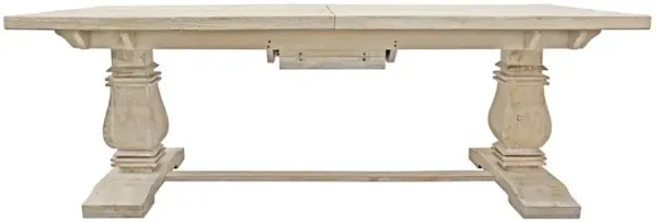 Benedict Extension Dining Table in White Wash