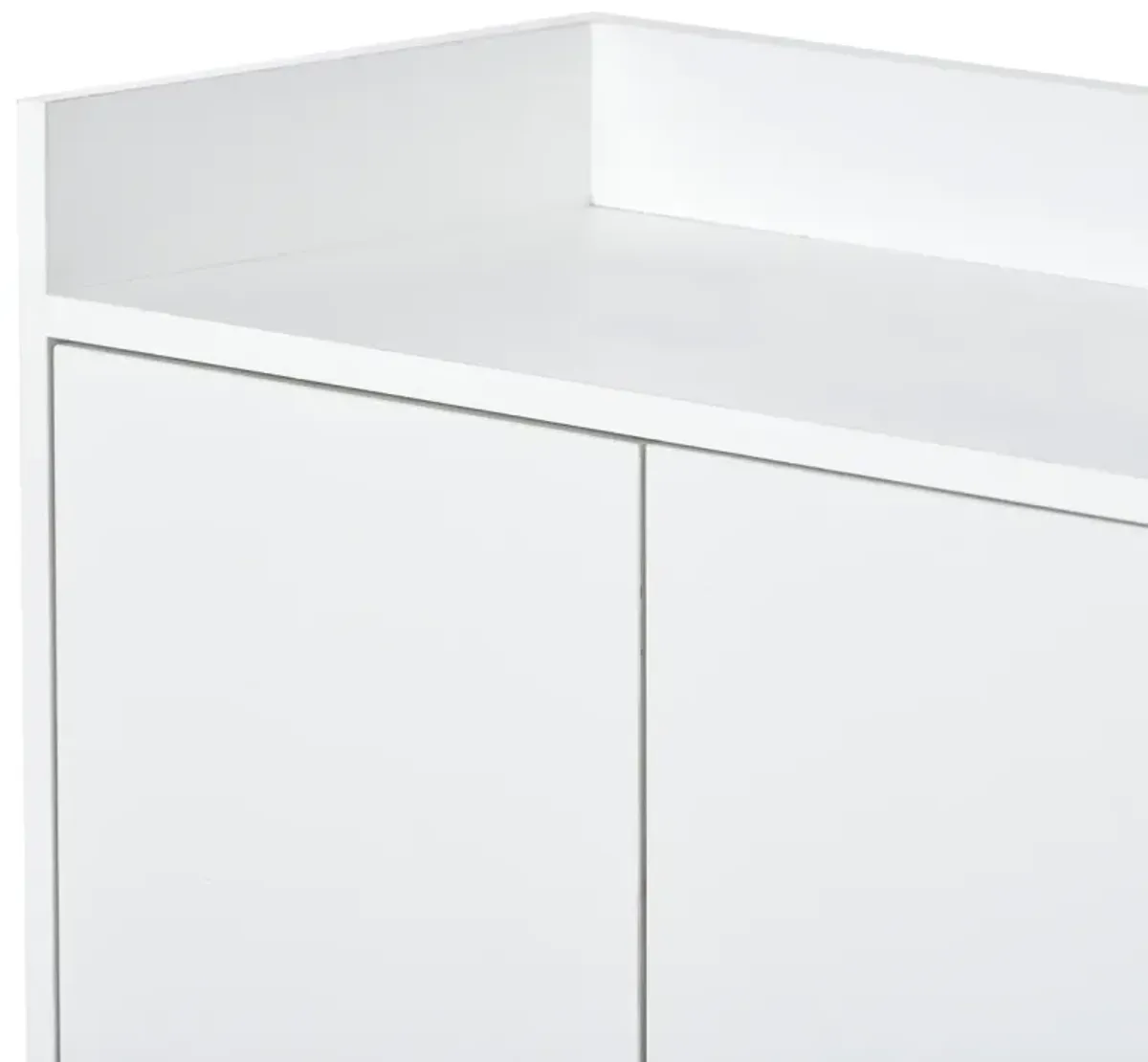 Modern Sideboard Elegant Buffet Cabinet with Large Storage Space for Dining Room, Entryway (White)