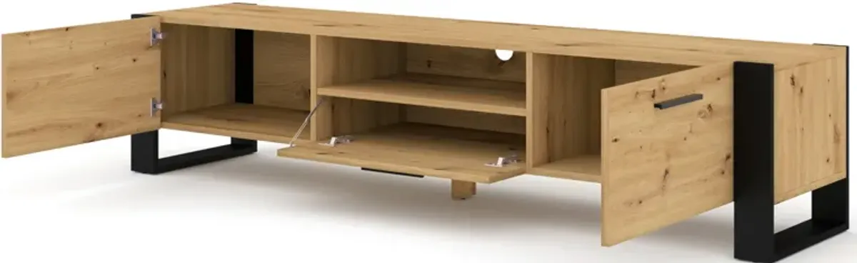 TV Stand NUKA 78.74 in Natural Artisan Oak