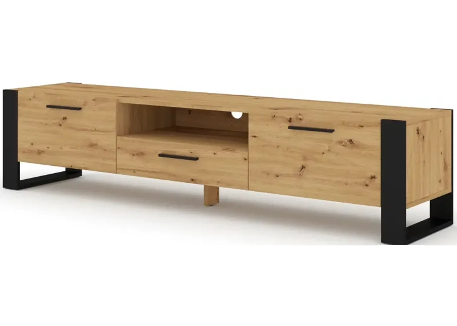 TV Stand NUKA 78.74 in Natural Artisan Oak