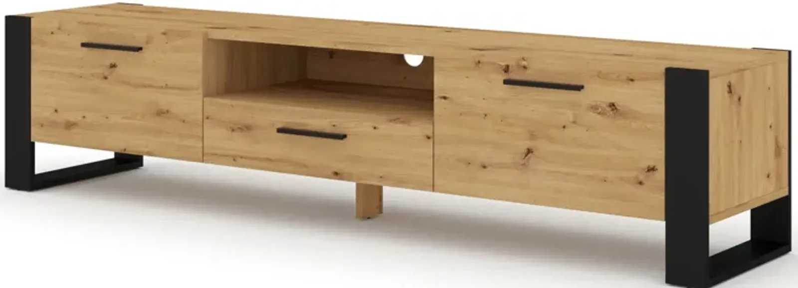 TV Stand NUKA 78.74 in Natural Artisan Oak