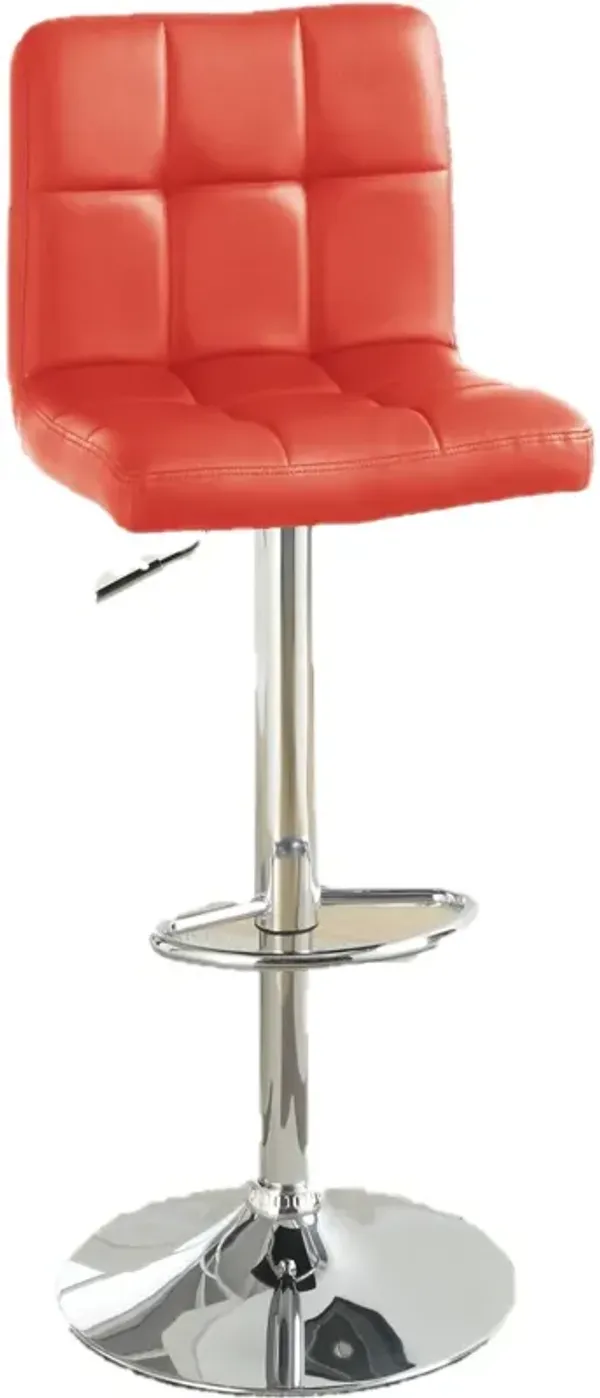 Streamdale Modern Red Faux Leather Barstool Set - 2 Count