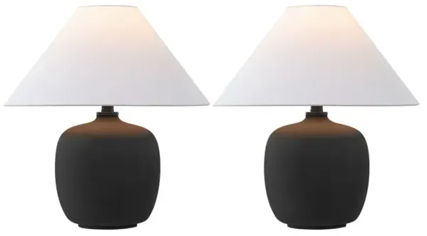 Delphi 18.25" Minimalist Scandinavian Resin/Iron LED Table Lamp