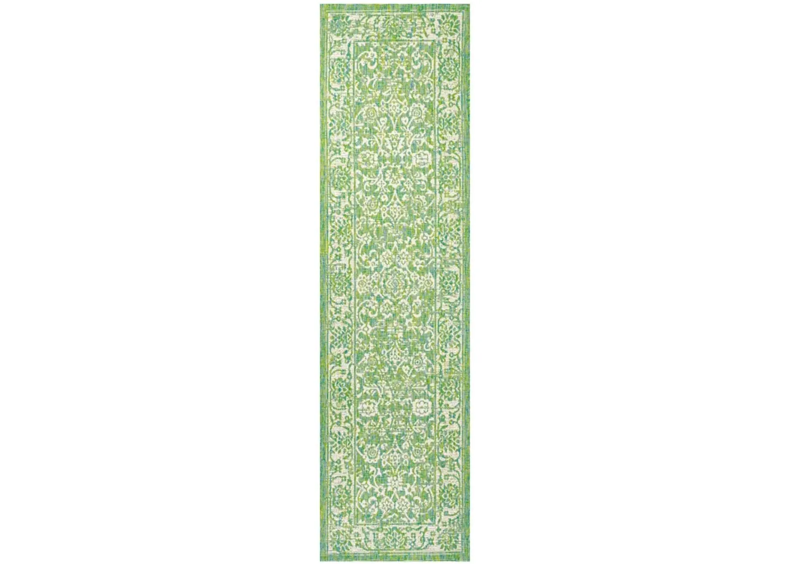 Tela Bohemian Textured Weave Floral Indoor/Outdoor Area Rug