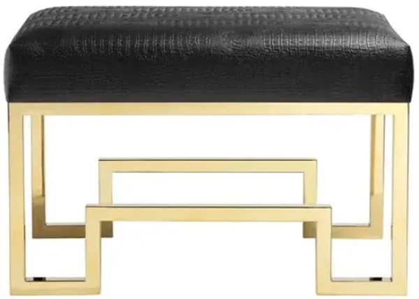 Bronson Stool Gold Black
