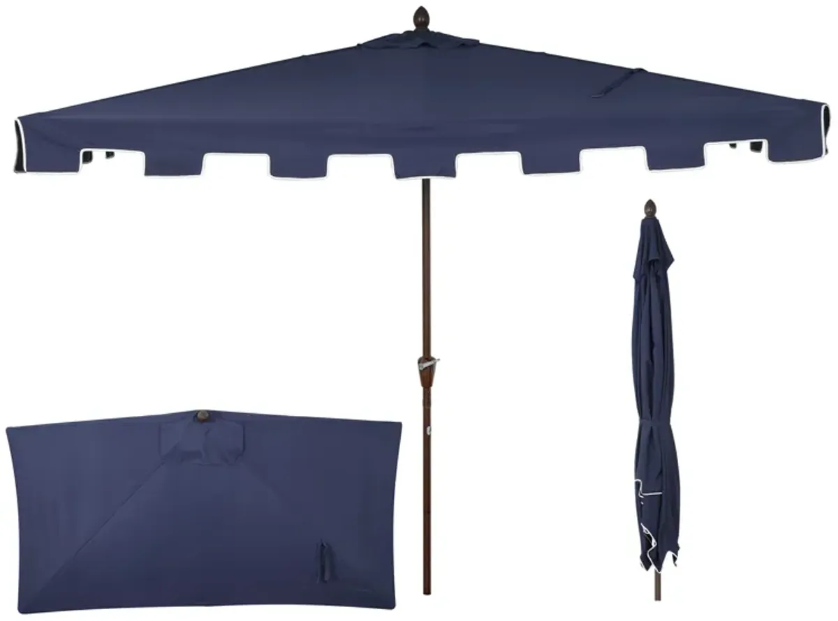 Sidney Classic MidCentury Rectangular Half Market Patio Umbrella with Crank, Wind Vent and UV Protection