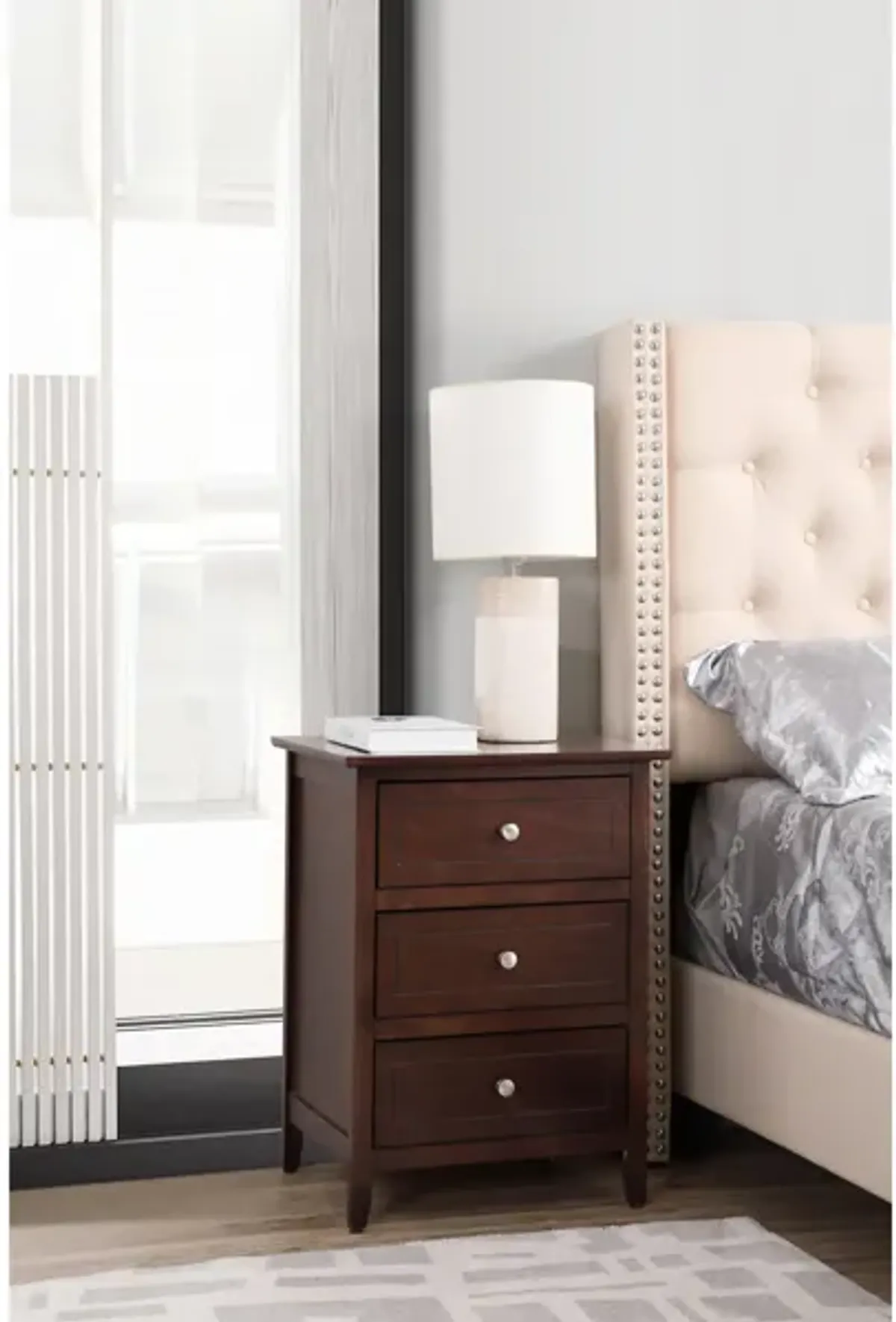 Daniel 3-Drawer Nightstand (25 in. H x 15 in. W x 19 in. D)